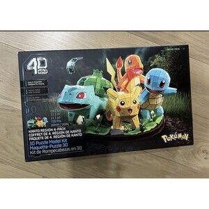 4D Build Pokemon Puzzle Model Kit! Kanto Region 4-pack In 1 Box NEW Sealed